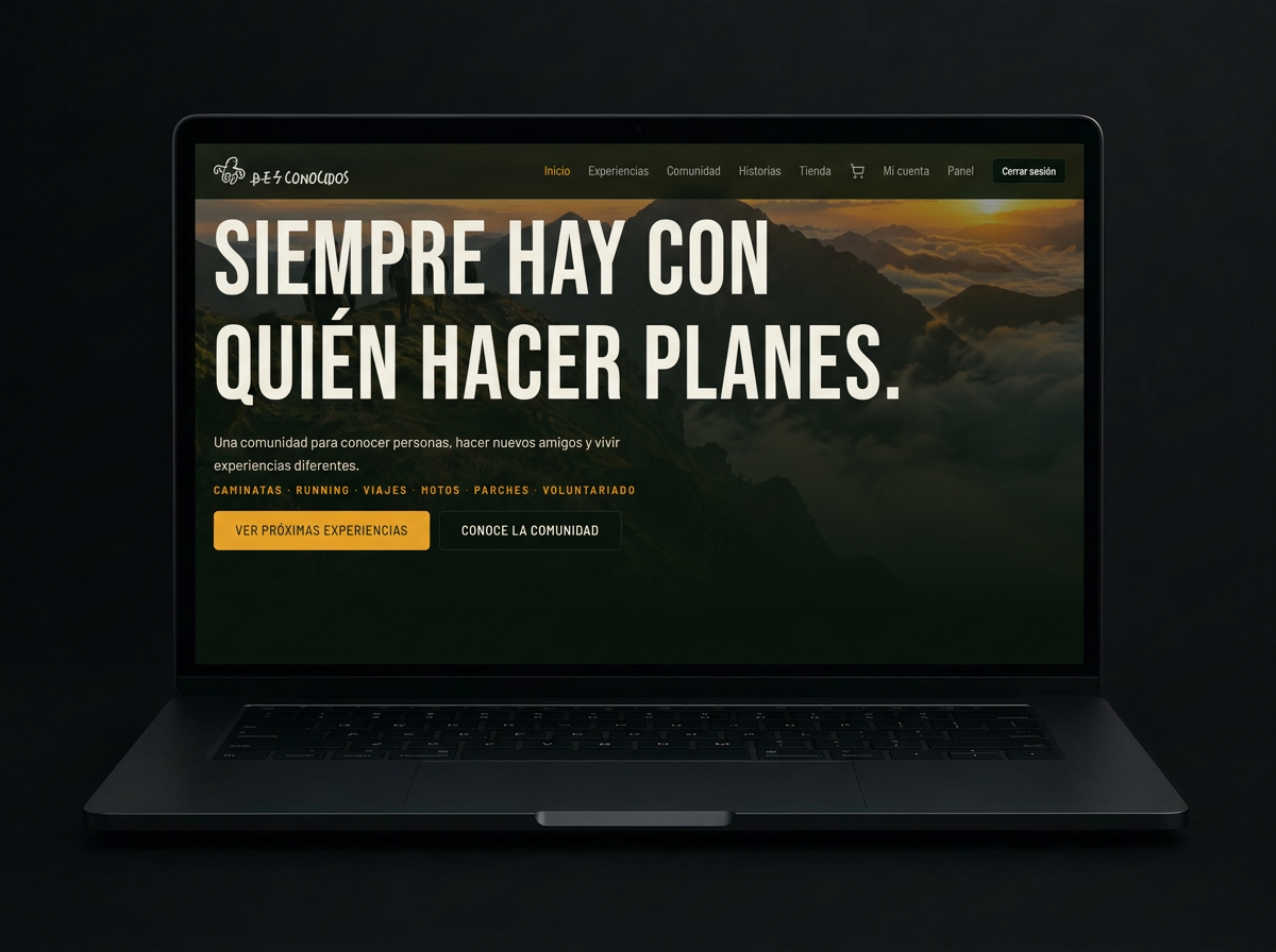 Mockup del proyecto Desconocidos